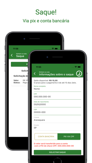 Dinheiro na Nota (cashback) — captura 2